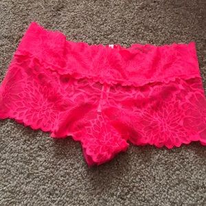 Hot pink bootie shorts